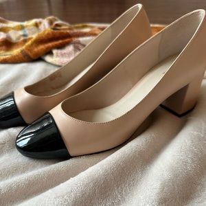 Nude & Tan Block Heels